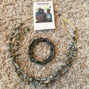 Handmade Buwundo Necklace and Bracelet Set